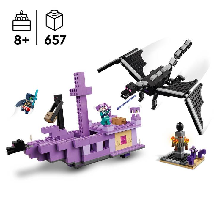 LEGO Minecraft Le dragon et le navire de l’Ender (21264)