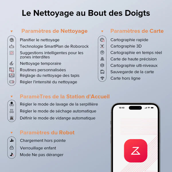 Roborock Qrevo Edge S5A robot aspirateur laveur avec station d’accueil multifonctionnelle 3.0