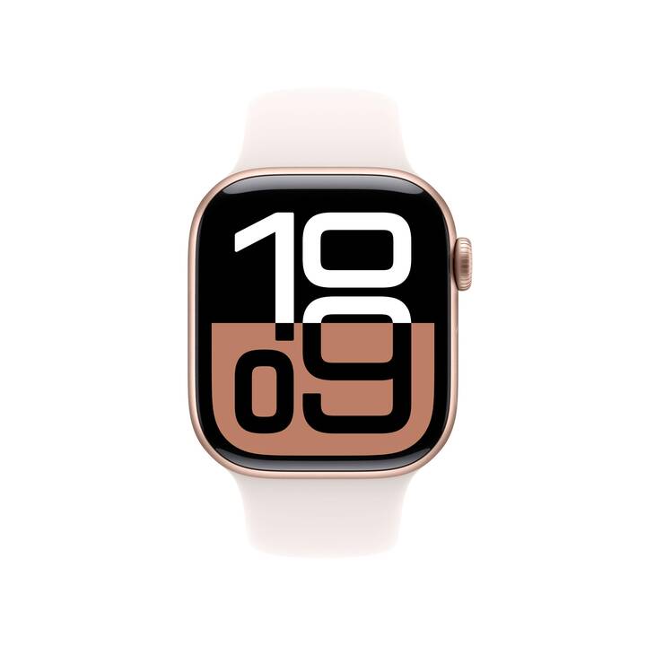 APPLE Watch Series 10 GPS (42 mm, Aluminium, Or rose, S/M)