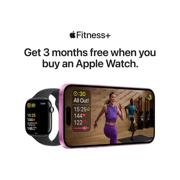APPLE Watch Series 10 GPS (42 mm, Aluminium, Or rose, S/M)