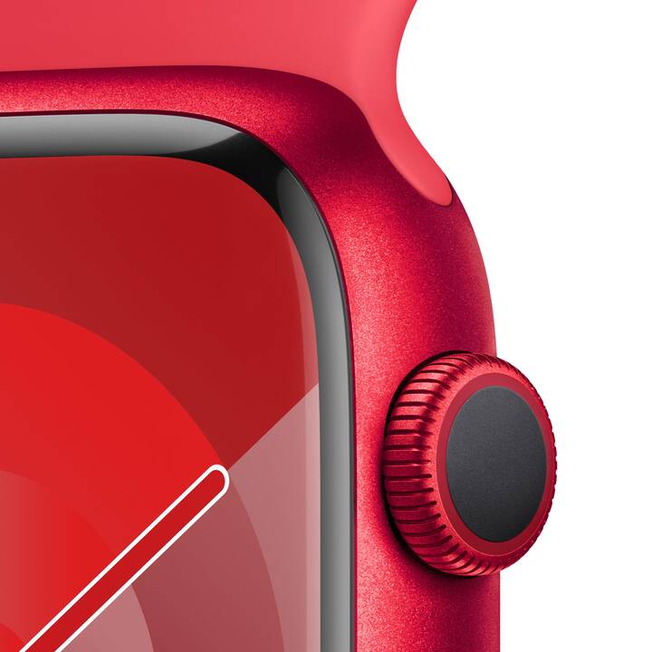 APPLE Watch Series 9 GPS (45 mm, Aluminium, Rouge, S/M)