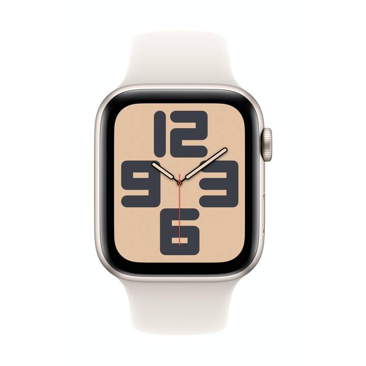 APPLE Watch SE 2024 GPS + Cellular (44 mm, Aluminium, Lumière stellaire, M/L)